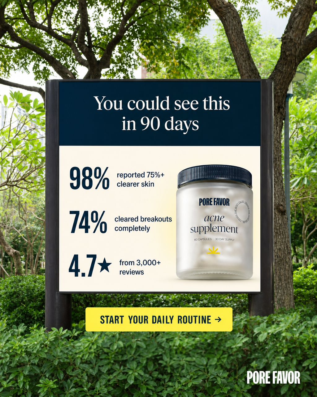 Porefavor 90 days billboard